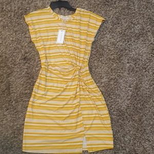 Yellow striped dress